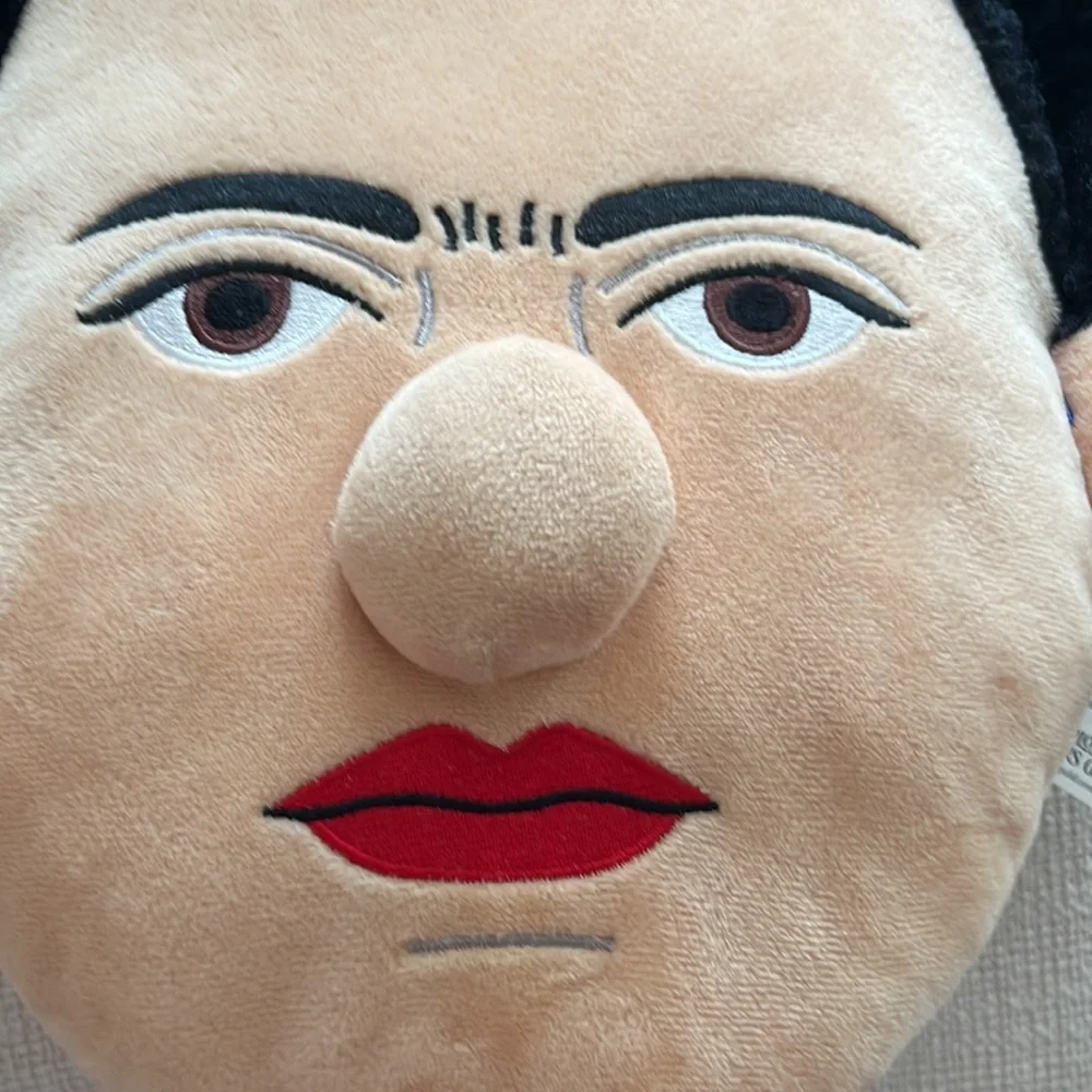 FRIDA KAHLO Colorful Plush Velour Pillow with Floral Headband‎